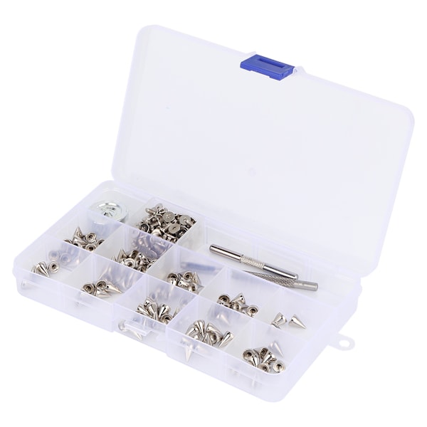 100 st/set Metall Punk Spike Bullet Nitar DIY Bälte Väska Skor Kläder Kon Nitar