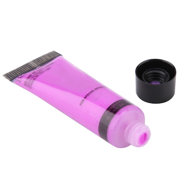 10ml ansikts- och kroppsmålningsrör Tvättbar ritning Fluorescerande pigment för dansfest (lila)