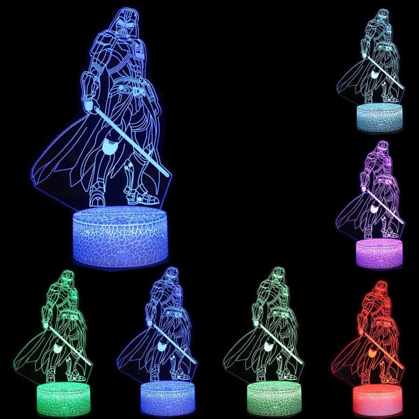 3D Illusjon Nattlys Superhelt Tre Mønster 16 Farger Ch