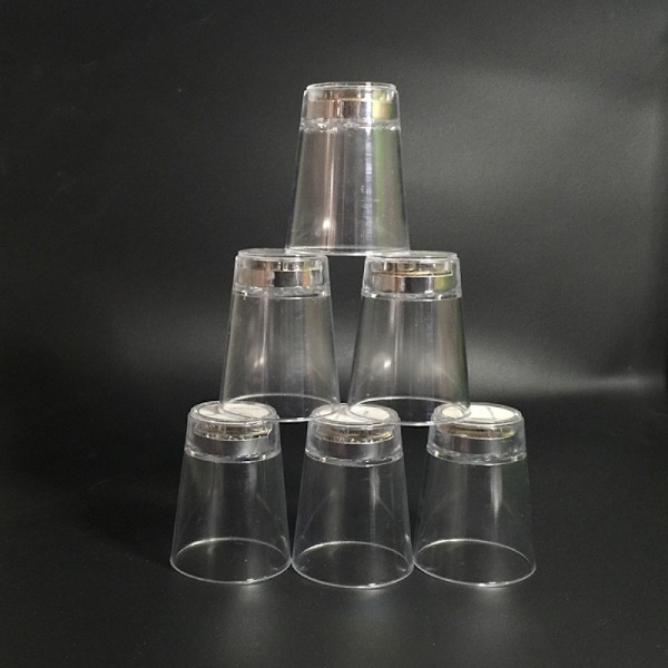 Liten vinglas blixtkopp, LED blixtkopp lysande kopp, LED vatteninduktionskopp (3PCS)