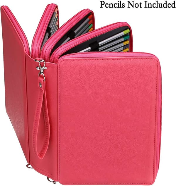 200 rum Farveblyant Organizer - Deluxe PU Læder Blyant C
