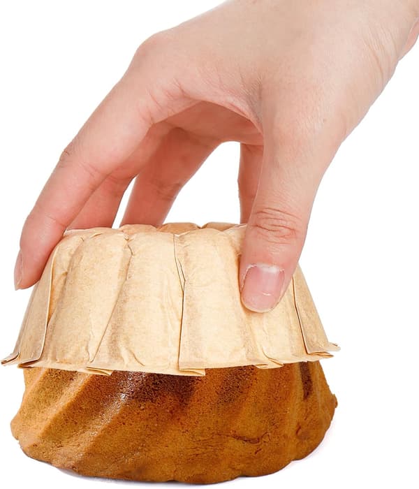 200 stk. 4 tommer rillede bageforme, non-stick papirforme til mini-englekager, scones, bagværk brown