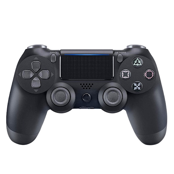 Trådlös Bluetooth 4.0 Vibrerande Gamepad med Ljus för PS4 Black