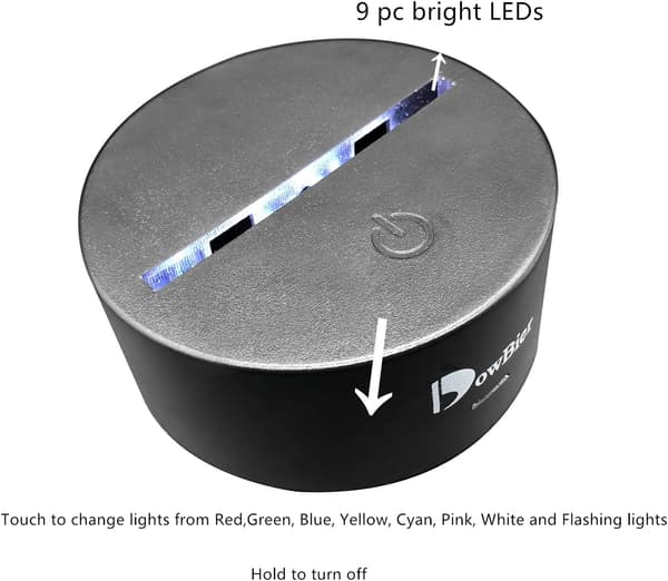 3D Illusjon Flerfarget USB Sovende Nattlys Skrivebordslampe