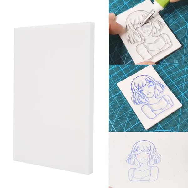 Moonlight White Jelly Rubber Brick DIY Rubber Stamp Carving Block