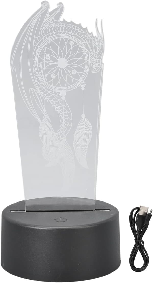 3D Lampe, Natlys Touch Kontrol Akryl Materiale Blødt Lys