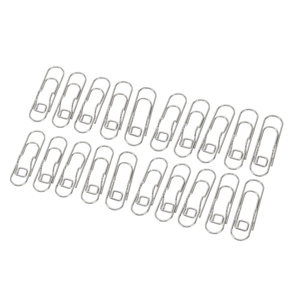 20 stk. metalpenneklips, galvaniseret, rustfri, multifunktionel penneklips, papirclips, kontorartikler til notesbøger