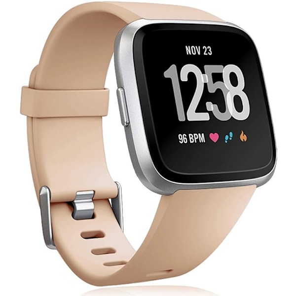 Älykellon ranneke sopii Fitbit versa älykellolle, versa 2 ja versa Lite se -kelloille naisille ja miehille (Khaki-S)