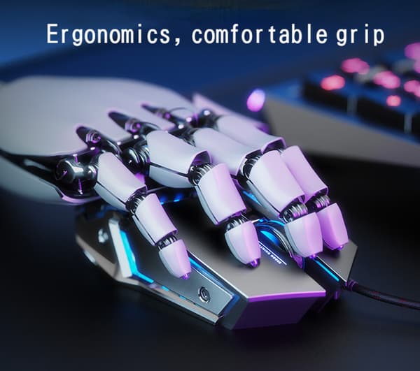 pw2 mekanisk gaming mus kablet computer gaming lysende m