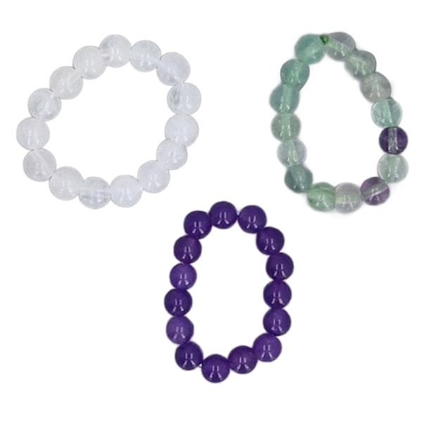 3 stk. krystalperleringe 0,16 tommer i diameter Vandtæt angstlindring Elastiske perleringe til dekoration Meditation Type 1