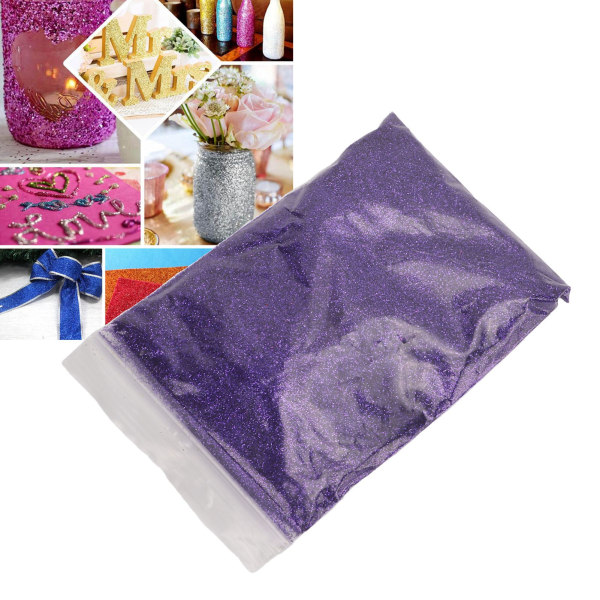 Extra fint glitter 50 g glänsande gnistrar Underbart iögonfallande Ofta använt Lätt att ta bort Craft Glitter för nagelkort Purple