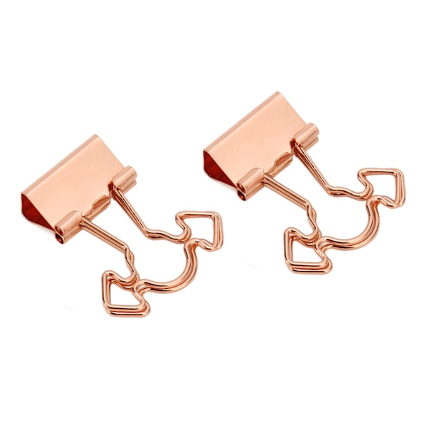 100 st ihåliga bindeklippar, flerfunktionsklipp med stark klämkraft, metallpappersklämmor, roséguld