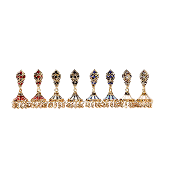 4 par vintage mandala blomma zigenare drop dangle örhängen