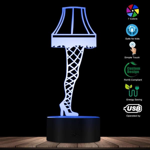 3D Illusjon Nattlys Optisk Illusjon Benlampe fra A Chr