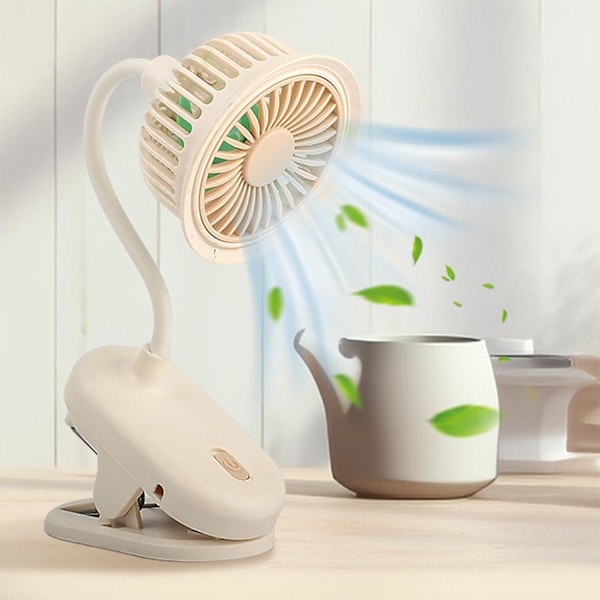 Kannettava pieni klipsikiinnitteinen tuuletin 360° kääntyvä viilentävä tuuletin pöytätuuletin mini pöytätuuletin USB-latauksella klipsi- ja pöytätuuletin toimistoon makuuhuoneeseen