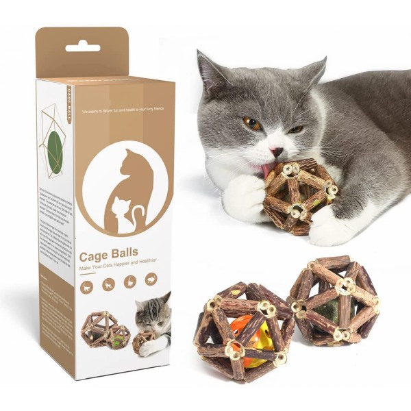 Kattpinne bollar, ätbara för katter, Catnip Gall Fruit Bell Ba