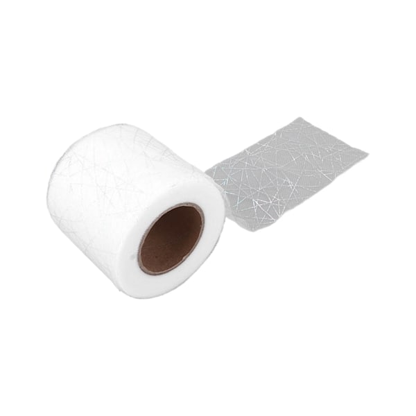 Tulle Rulle Symfoni Spindel Rörigt Nät Tulle Rulle DIY Båge Hårprydnad Material Band Vit