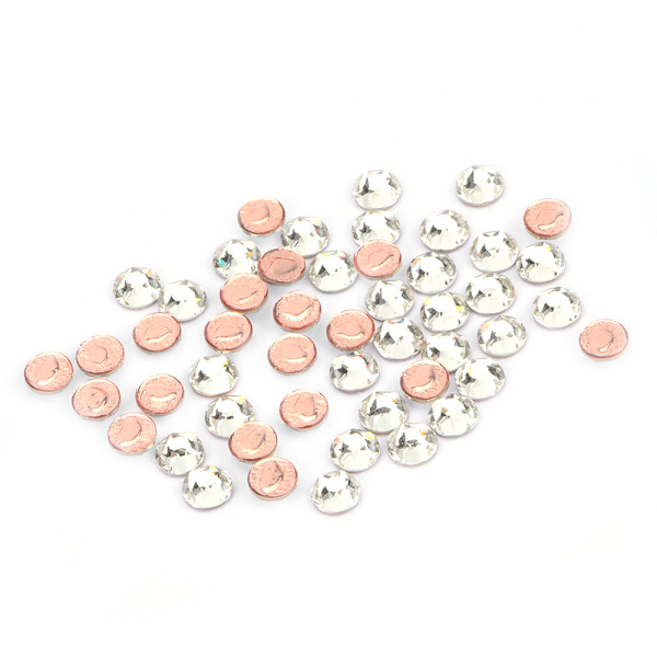 50 st 4 mm heta diamanter praktiska bländande kläder DIY tillbehör glasmaterial (transparent)
