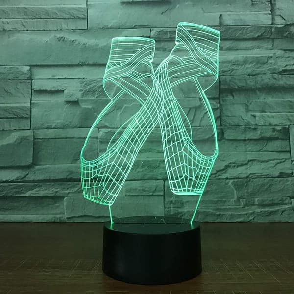3D Balletsko Natlampe Danser Bord Skrivebord Optisk Illusion