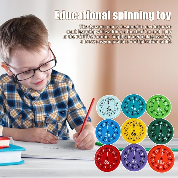 Matematik Fidget Spinners, Matematik Fakta Fidget Spinner, Addition och subtraktion Fidget Spinner Leksak för Barn, Matematik Lärande & Utbildning Leksaker Spel Add and subtract 9 PCS