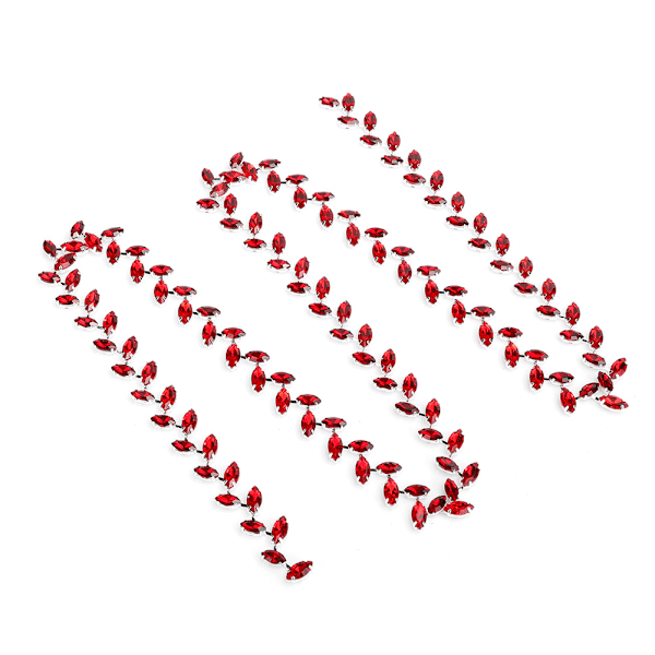 1,6 cm 1 m bladformade strasskedjor trim DIY sömnad kläder skor dekoration tillbehör