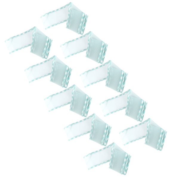 10 meter kantband polyester tyll för klädtillbehör DIY huvudbonad hår 2,6 tum (cyan C4 )