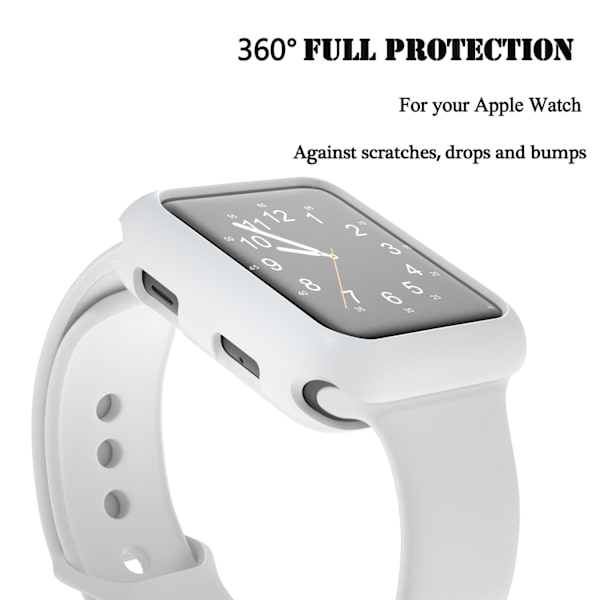 Kompatibel med Apple Watch Series 6/5/4/SE 40mm Etui Blødt silikagel Tyndt Letvægts Beskyttende Bumper Cover Guard Tilbehør