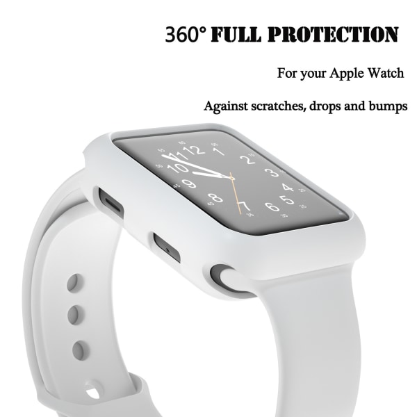 Yhteensopiva Apple Watch Series 6/5/4/SE 40mm -kuoren kanssa Pehmeä silikageeli Ohut Kevyt Suojapuskuri Kansi Varusteet