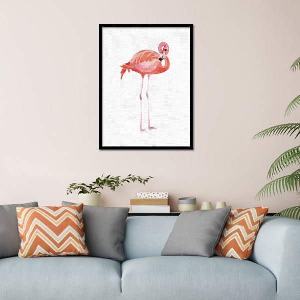Flamingo Wall Art Canvas print , yksinkertainen muoti akvarellitaidepiirros Joulukuu