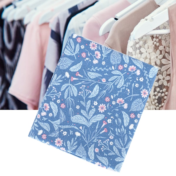 Växtblomma Bomullsduk Blommig Patch Work DIY Handgjorda Material Sytillbehör400304- Flora-Blå