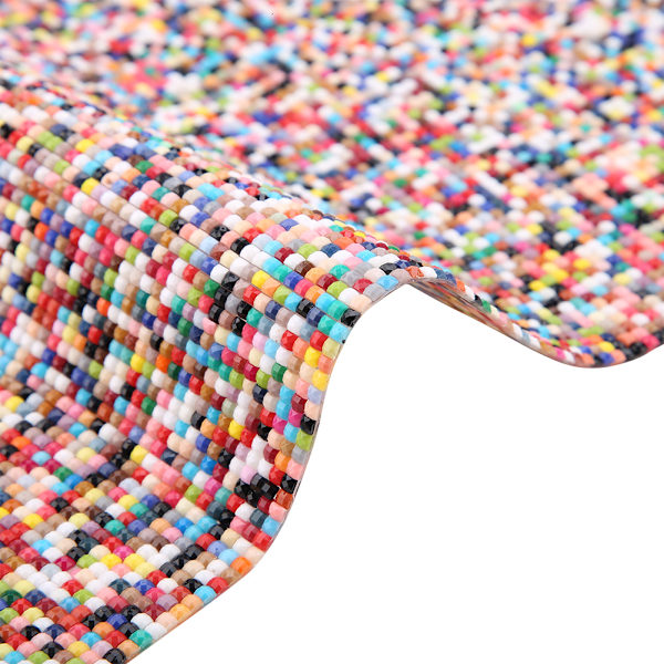 Plastik syvfarvet rhinsten trim krystal hotfix strass mesh bånd klistermærke applikationer ark