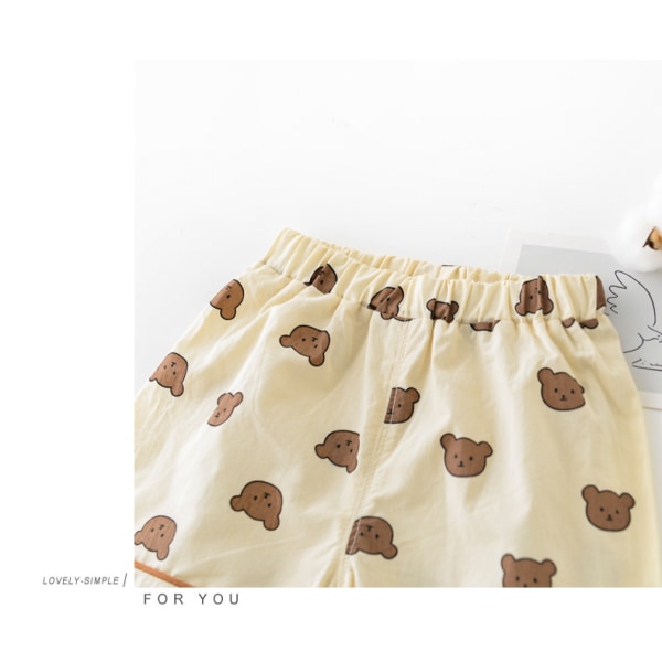 Flickor Pojkar Sommar Pyjamas Set Rutig Söt Pyjamas Set,S