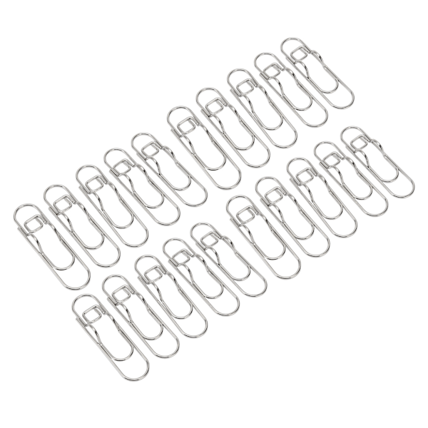 20 stk. metalpenneklips, galvaniseret, rustfri, multifunktionel penneklips, papirclips, kontorartikler til notesbøger