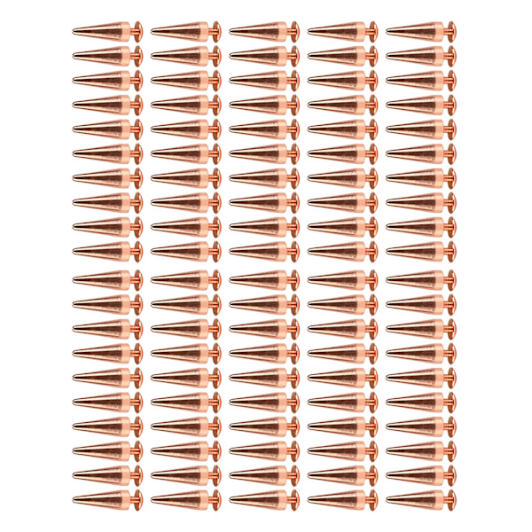 100set Punk Cone Spikes Nitar Roséguld Spetsiga Galvanisering Burr Free Clear Thread Mässing Spikes Nitar Rock Nitar 10x28mm