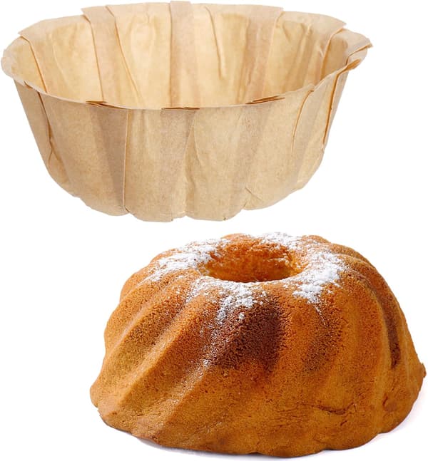 200 st 4 tums räfflade bakformar, non-stick pappersformar för miniänglakakor, scones, bakverk brown