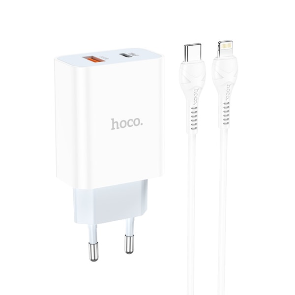 hoco. C97A Europeisk standard PD20W+QC3.0 laddare för iPhone1