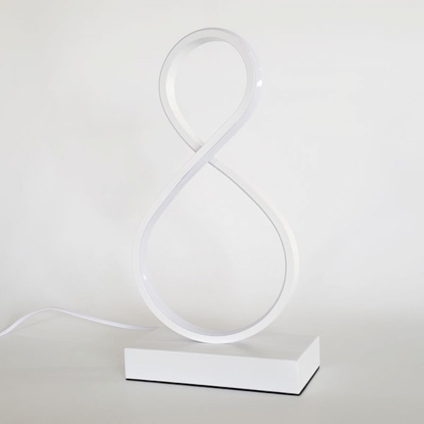 Modern sängbordslampa, LED steglöst dimbar spirallampa