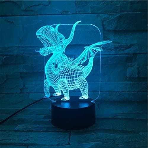 3D Dinosaur Nattlys Lampe Leker, Dinosaur Lys Lamper for
