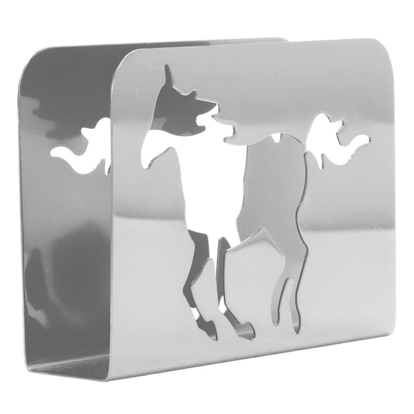 Hest Serviettholder Jernkunst Vertikal Serviettholder Elegant Buet Multifunksjonell Metall Serviettholder Borddekorasjoner Sølv