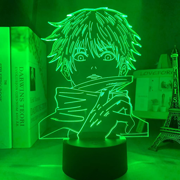 LED Nattelys Anime Satoru Gojo Lampe Jujutsu Kaisen LED Nattelys for Barn Bursdagsgave Jujutsu Kaisen Satoru Gojo 3D Lampe