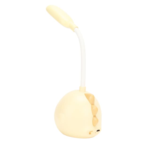 LED Liten Skrivebordslampe Mykt Lys Øyebeskyttelse Student Barn Studerelampe for Skrivebord Soverom Sengeside Sovesal Gul