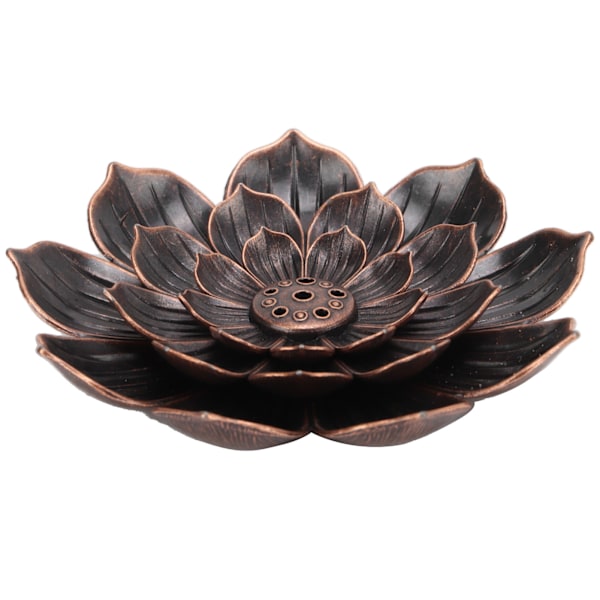 Røgelseholder i metal, 3 lag, unikt orientalsk look, lotus røgelsebrændere til meditationsrum, yogarum