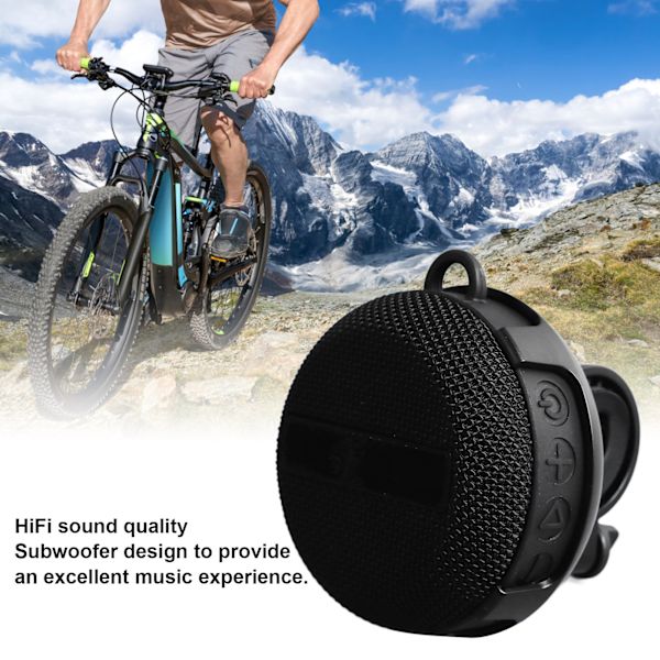 Cykelhögtalare IPX7 Vattentät Bärbar Bluetooth-högtalare HiFi Ljudhögtalare för Vandring Löpning Resor Camping