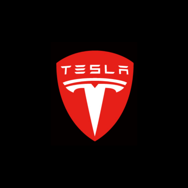 Aluminiumdelar är lämpliga för Tesla välkomstljus MODEL edamame 3/X/S modifierad dörrlaserprojektionslampa (2-pack)
