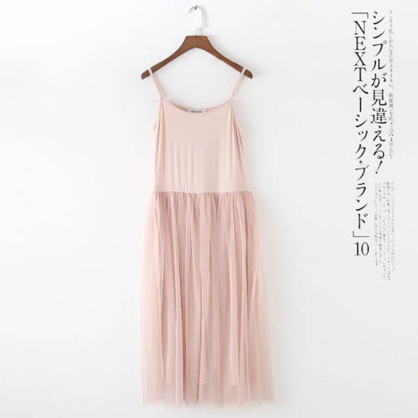 Kjole Flapper Kjole Sommer Print Ærmeløs Lang Kjole(Pink)