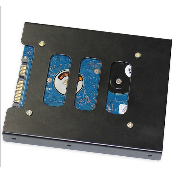 Hårddisk järnram SSD solid state drive fäste metall 2.5 till 3.5 2.5 tum till 3.5 tum stationär fäste, 2pack