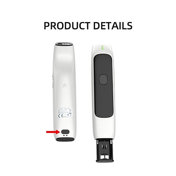 Noggrann Digital Beröringsfri Panntermometer, Digital LCD-skärm, Multilägesindikator Levereras med Förvaringsväska och Batterier