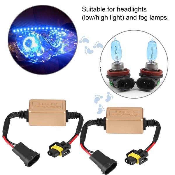 1 Par C16 LED Hovedlys Dekoder Enhet Anti-Flimmer Motstander Feil Kansellerer