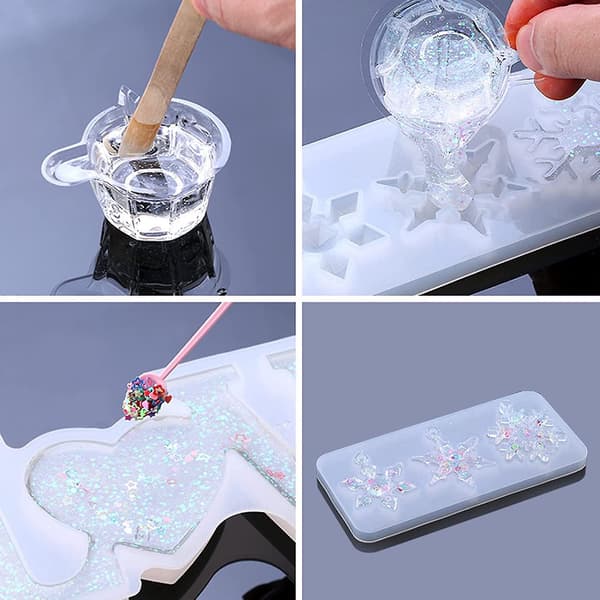 Snøfnugg Silikon Resin Støpeform, 3d Snøfnugg Silikon