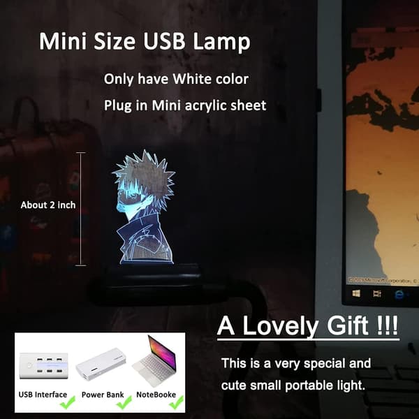 Japansk Anime Figur Lampe Dabi 3D Led Illusjon Nattlys